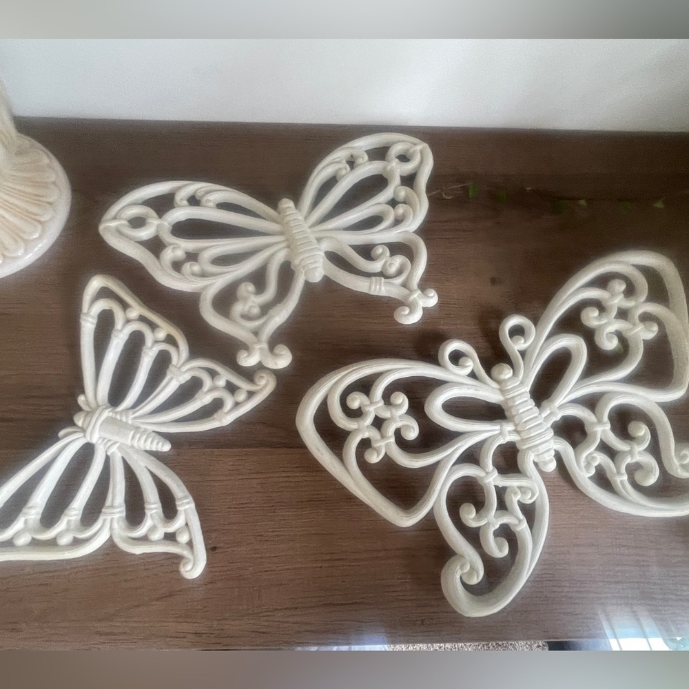 Vintage 1970’s plastic butterflies. Set if 3